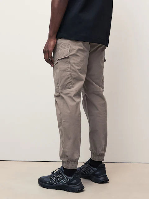 D&co. Mushroom Brown Regular Utility Cargo Trousers