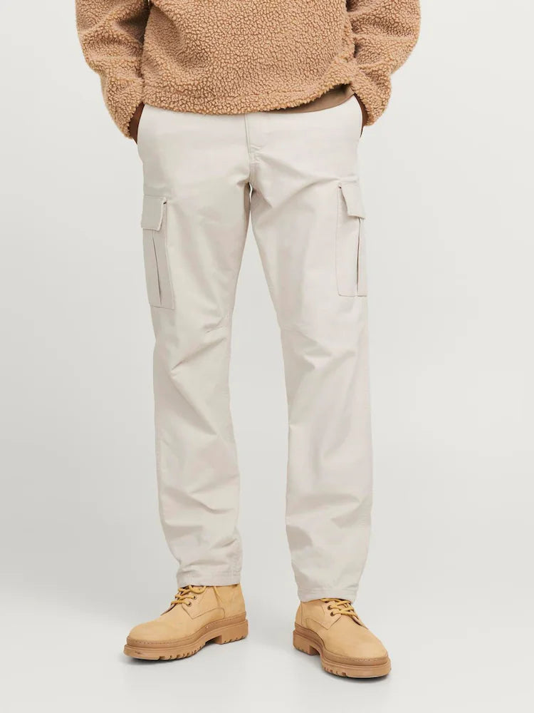 D&co. Cream Loose Fit Cargo Trousers