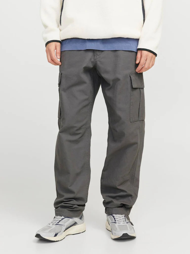 D&co. Light Grey Loose Fit Cargo Trousers