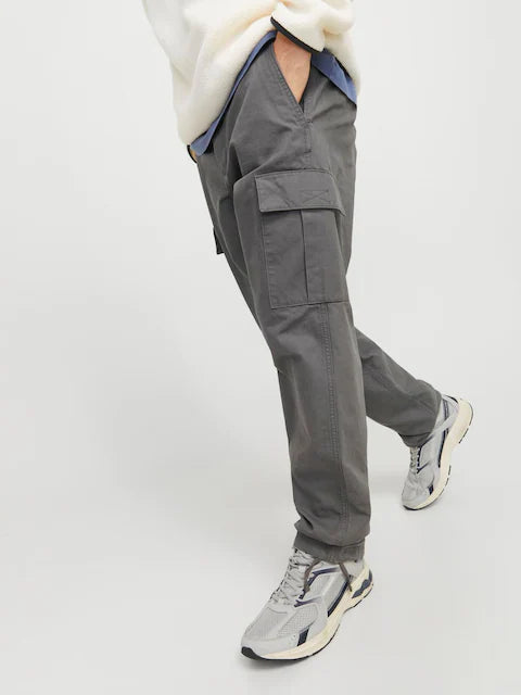 D&co. Light Grey Loose Fit Cargo Trousers