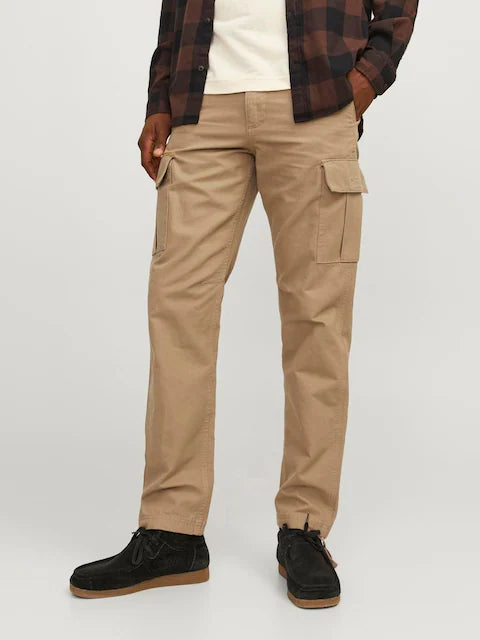 D&co. Brown Relaxed Fit Cargo Trousers
